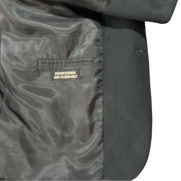 Bert Pulitzer Supra Suede Men Charcoal Grey 3 Button Suit Jacket Sz 46R Soft EUC - Picture 11 of 16